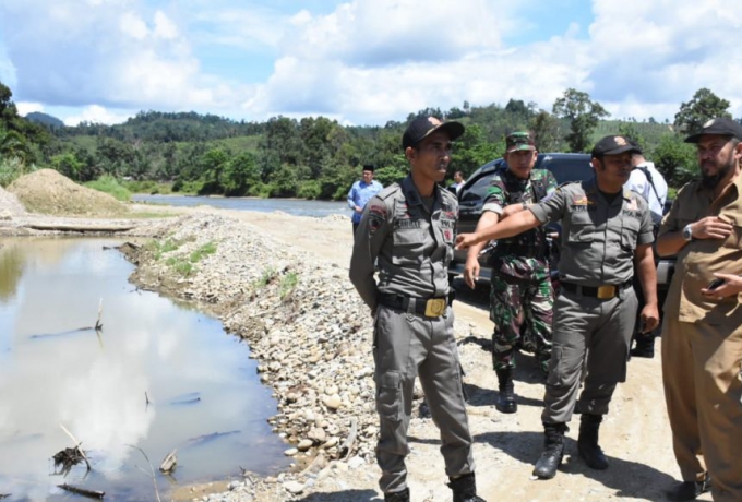 Galian C Ilegal di 2 Kecamatan resmi ditutup Tim Yustisi Pemkab Kampar