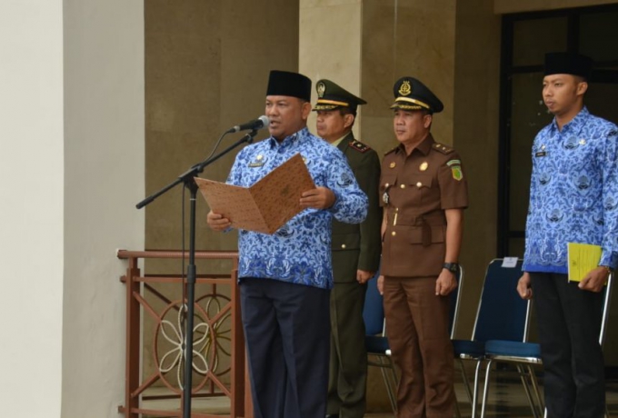 Sekda Kampar Pimpin Upacara Peringatan Hari Lahir Pancasila 2019