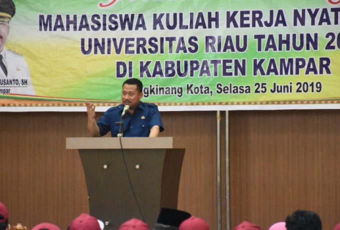 Bupati Kampar Terima 495 Mahasiswa KKN UNRI Untuk 50 Desa