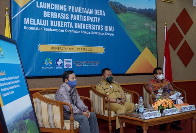 Bupati Hadiri Launching Pemetaan Desa Berbasis Partisipatif Melalui Kukerta UNRI