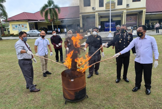 Tunjukkan Keseriusan Berantas Narkoba, Belum 4 Bulan Polres Kampar Sudah Ungkap 77 Kasus