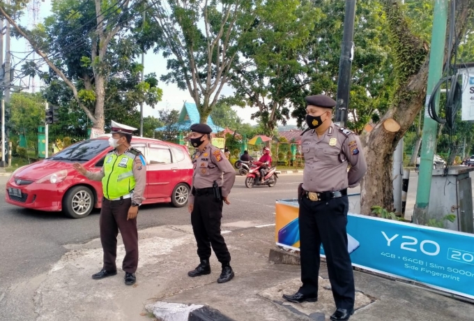 Selama Ramadhan Personel Polres Kampar Lakukan Pengamanan Pasar Tumpah Jelang Buka Puasa