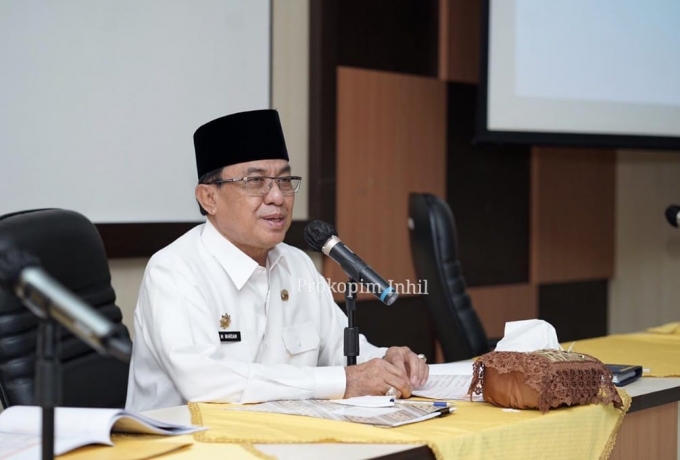 Bupati Inhil Pimpin Rapat IGA dan Sosialisasi Pengelolaan Zakat Baznas