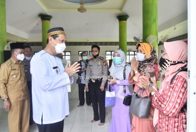 Wabup Inhil Laksanakan Safari Ramadhan di Mesjid Desa Pulau Palas