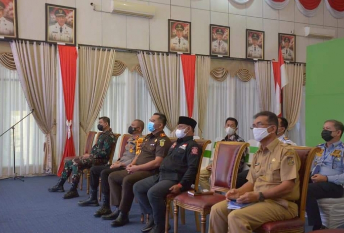 Bupati Ikuti Video Conferece Bersama Mendagri Terkait Penegakan Disiplin Prokes Covid 19