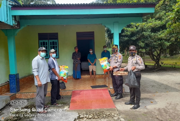 Kapolsek Tapung Lakukan Monitoring, Pantau Perkembangan Warga Yang Isolasi Mandiri