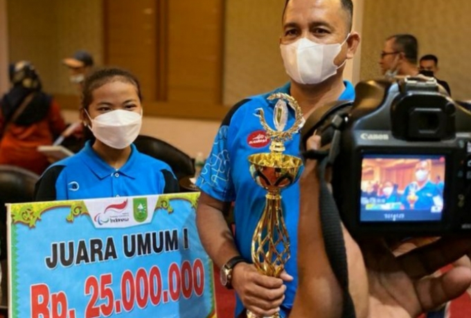 Raih 35 Medali emas, Kampar Juara Umum Seleksi Provinsi Pekan Paralympic Nasional Papua tahun 2021