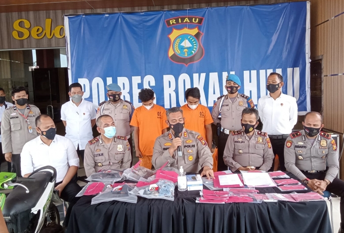 Kapolres AKBP Eko Wimpiyanto Press Release 7 Perkara Tindak Pidana Di Wilkum Polres Rohul