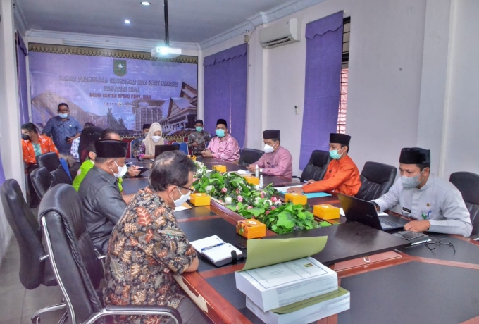 Sekda Kampar Ikuti Rapat Evaluasi Pembahasan Perubahan APBD 2021 Bersama Pemprov Riau