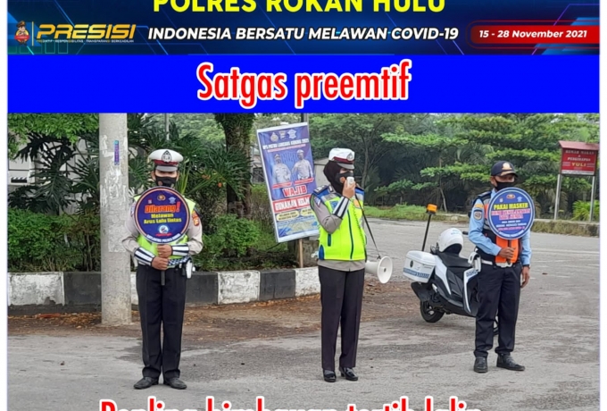 Polres Rohul Lakukan  Ops Zebra Lancang Kuning 2021 Di Tiga Titik