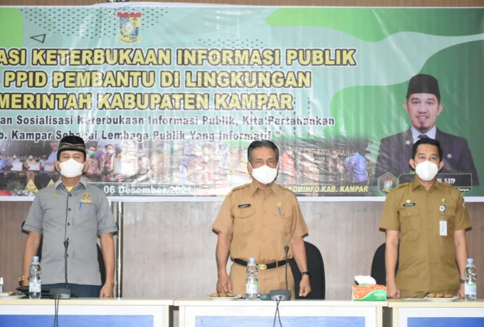 Sosialisasi PPID, Bupati Kampar : Peroleh Peringkat Kabupaten Informatif, Bukti Komitmen Pemkab Kampar atas Keterbukaan Informasi 