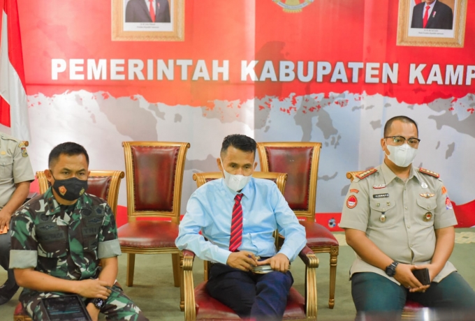 Cegah Karhutla, Bupati Kampar Ikuti Rakor Pengendalian Karhutla Bersama Gubernur Riau Secara Virtual 