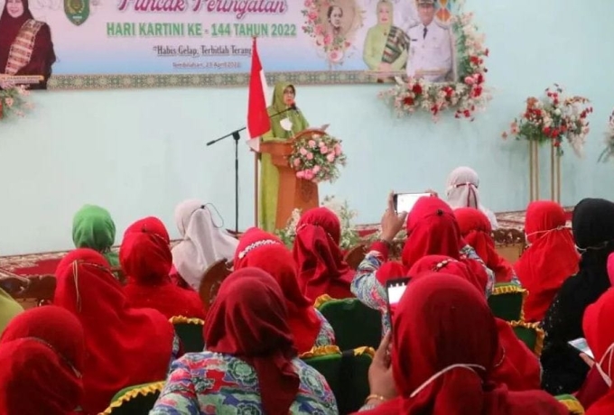 Sempena Hari Kartini 144, DP2KBP3A Inhil Ajak Kaum Wanita Perjuangankan Pendidikan