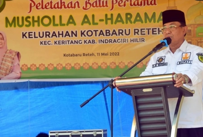 Bupati Inhil Resmikan Pembangunan Musholla di Kotabaru Reteh