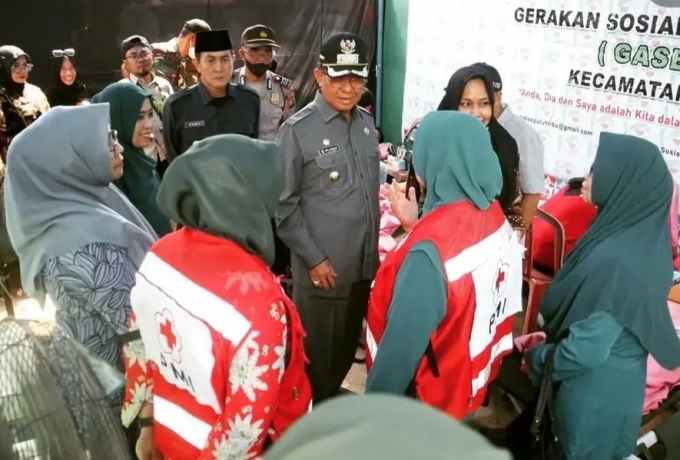 Bupati Inhil Tinjau Donor Darah Sukarela di Reteh