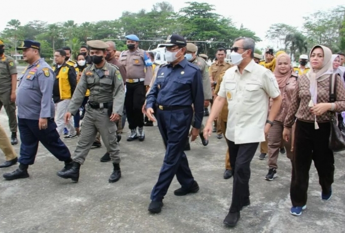 Kunjungan Kerja ke Inhil, Gubernur Riau Disambut Bupati dan Forkopimda