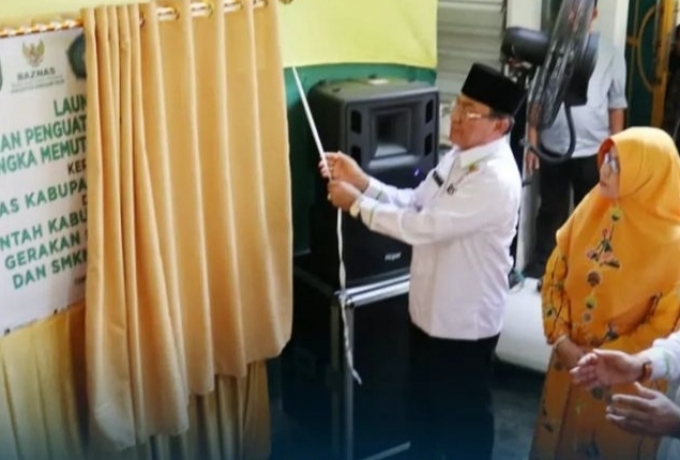 Bupati Inhil Bersama Baznas Launching Pelatihan Penguatan Ekonomi Mustahik