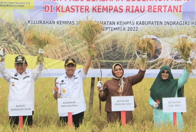 Dukung Program Gubernur Riau, Bupati Perkenalkan Kecamatan Lumbung Padi di Inhil