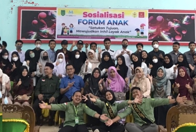 DP2KBP3A Inhil Sosialisasikan Forum Anak Satukan Tujuan Mewujudkan Inhil Layak Anak