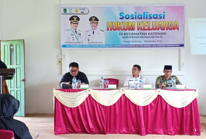 Di Kecamatan Kateman, DP2KBP3A Inhil Kembali Mensosialisasi Hukum Keluarga