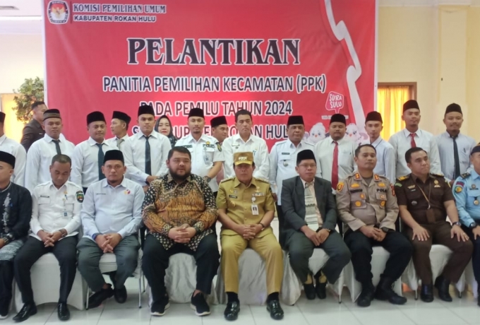 Pelantikan PPK Se Rohul, Bupati Berpesan Jaga Amanah dan Bekerja Sesuai Aturan