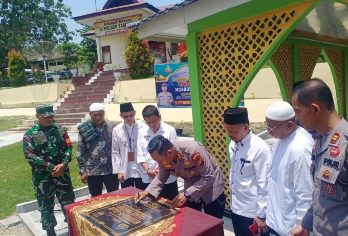 Kapolres Rohul Resmikan Musholla AS-Salam Polsek Tambusai