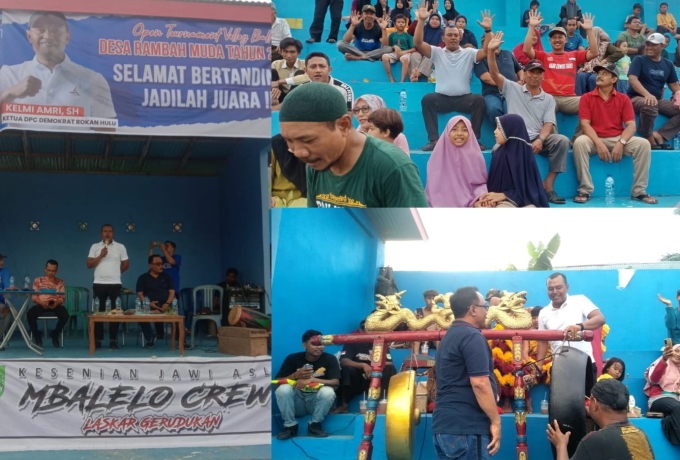 Kelmi Amri Buka Secara Resmi Tournament Rambah Muda Volly Ball CUP II