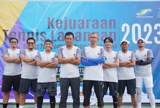 PLN UIP3B Sumatera Berhasil Raih Posisi Runner Up di Kejuaraan Tenis Lapangan Putra PTPN V 2023