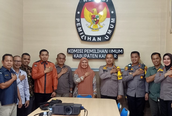 Jelang Pemilu 2024, Kapolres Kampar Silaturahmi dengan KPU Kampar