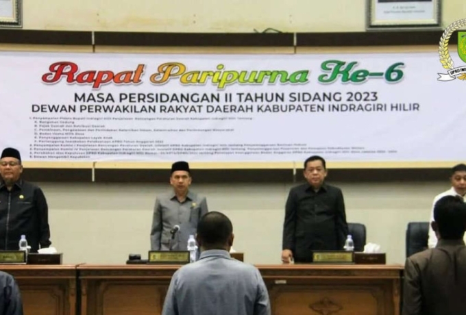 Agendakan 6 Ranperda, DPRD Inhil Gelar Paripurna ke-6 Masa Sidang II 2023