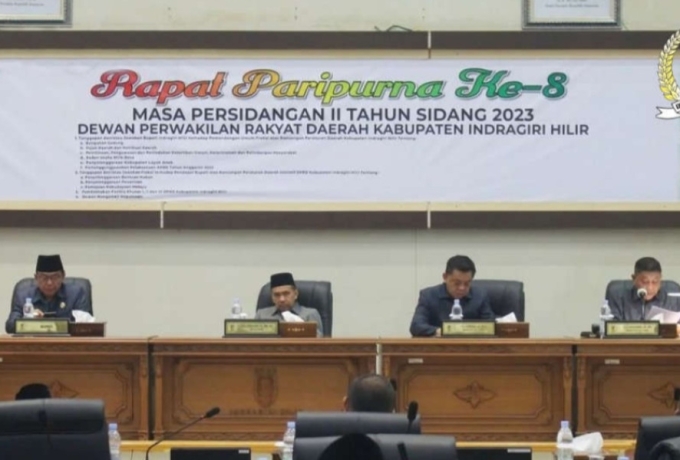 DPRD Inhil Laksanakan Paripurna ke-8 Masa Sidang II Tahun 2023