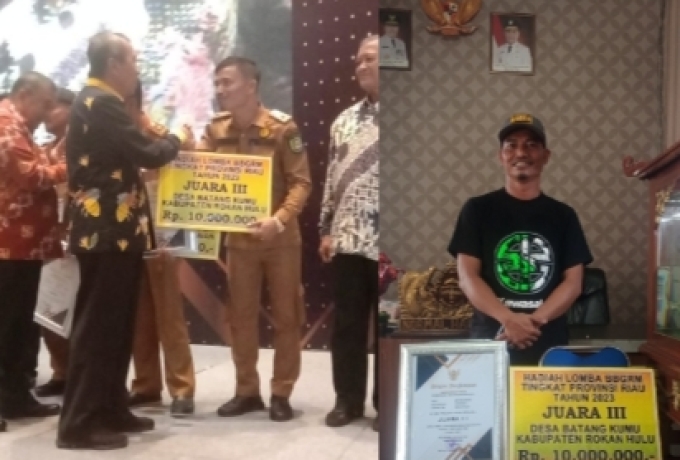 Desa Batang Kumu Juara Lomba BBGRM Tingkat Provinsi Riau ke XX Tahun 2023