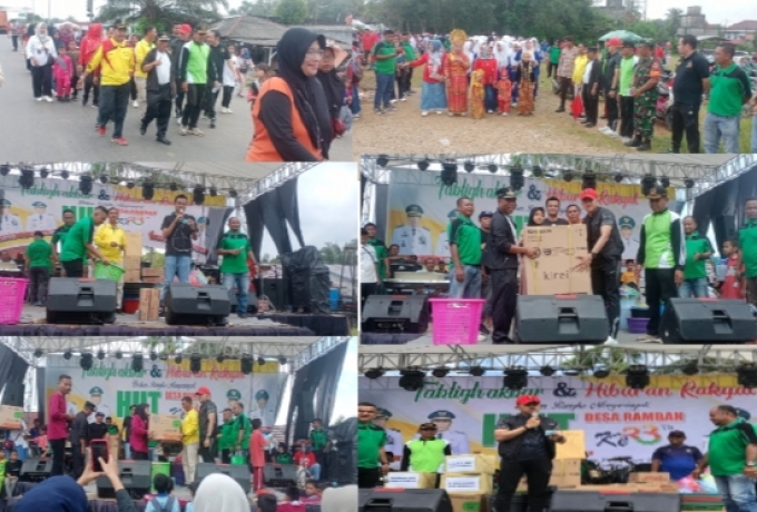 Jalan santai, Puncak HUT Ke-23 Desa Rambah Berlangsung Meriah