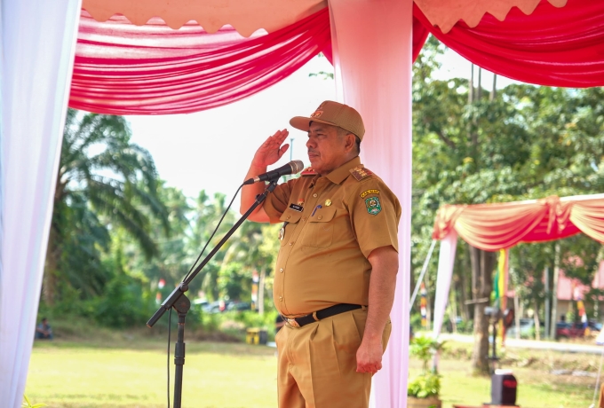 Bupati Siak Alfedri Upacara Pembukaan TMMD Tahun 2024