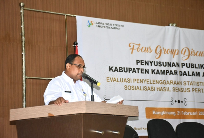 Suhermi, ST Buka FGD Penyusunan Publikasi Kabupaten Kampar Dalam Angka 2024