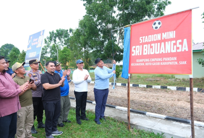 Resmikan Stadion Mini Sri Bijuangsa, Alfedri; Semoga Menjadi Pemersatu Masyarakat dan Melanjutkan Pembangunan