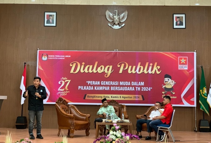 KPU Kampar Buka Dialog Publik Dengan Mahasiswa Kampar