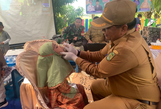 UPT Puskesmas Sungai Salak Gelar Pencanangan PIN Polio Serentak Tahap 2