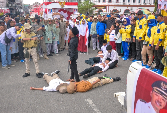 Meriahkan HUT Kemerdekaan RI Ke-79 , Pemkab Rohil Adakan Lomba Pawai Karnaval