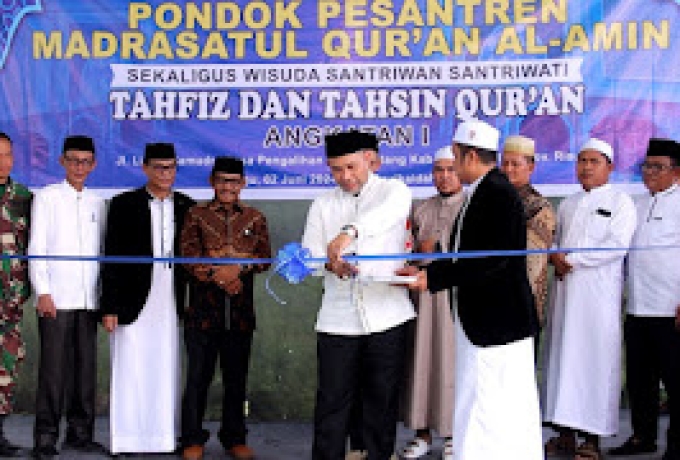 Wakil DPRD Inhil Hadiri Peresmian Ponpes Madrasatul Qur'an Al-Amin