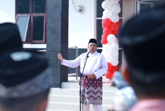 Bujang Kampung di Olak, Sungai Mandau Bupati Alfedri Resmikan Kantor Penghulu