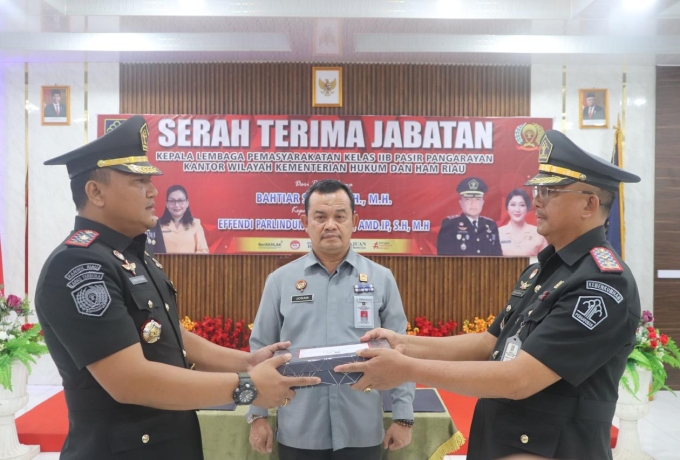 Resmi Berganti, Lapas Pasir Pangaraian Kini Dipimpin Efendi Parlindungan Purba