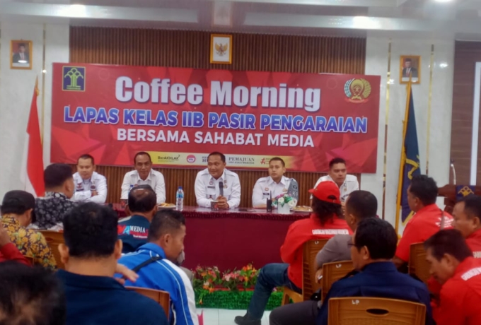 Coffee Morning Lapas Kelas IIB Pasir Pangaraian Bersama Sahabat Media