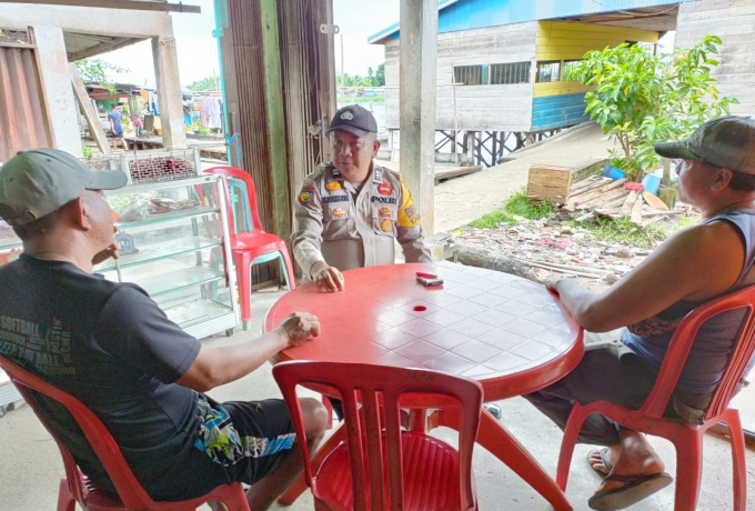 Manfaat Kan Warung Kopi Bhabinkamtibmas Desa Belantaraya Ajak Masyarakat Ciptakan Kamtibmas Damai