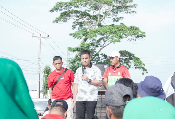 Pj Sekda Kampar, Ahmad Yuzar S.Sos, Membuka Kegiatan Jalan Santai di Desa Rimbo Panjang