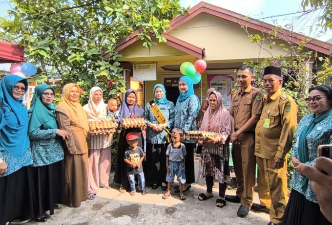 Kunjungan ke Posyandu Pelita Jaya, Istri Pj Bupati Inhil Berharap Pelayanan Kesehatan Semakin Baik