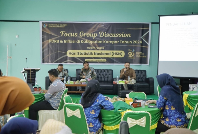 Kepala BPS Kabupaten Kampar Buka Secara Resmi FGD PDRB dan Inflasi