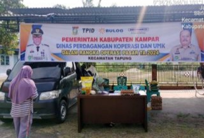 Pemkab Kampar Gelar Operasi Pasar di Desa Bencah Kelubi