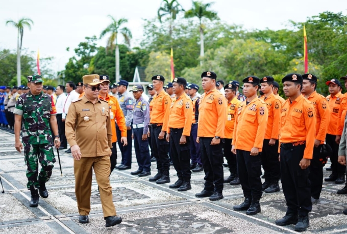 Apel Gelar Pasukan Kesiapsiagaan Bencana Alam Banjir dan Karhutla Kabupaten Siak Tahun 2024