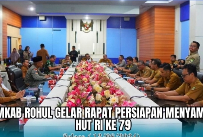 Pemkab Rohul Gelar Rapat Persiapan Peringatan HUT RI Ke-79